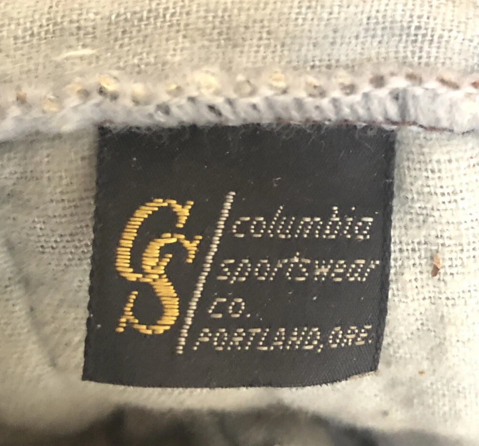 Columbia Sportswear Co Portland Ore. USA Camo Cap Hat vtg 60s 70s Insulated Knit - Image 2 of 4