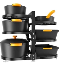 Mega Clearence Sale Half Save 6Tier, Pot and Pan Organizer for Cabinet, Pan O...