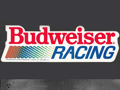 BUDWEISER Racing - Original Vintage 1980 s Racing Decal/Sticker NASCAR