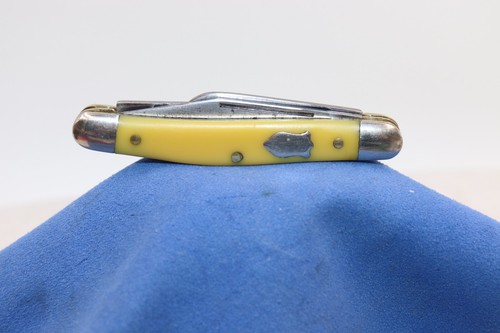 1979-2004 SCHRADE WALDEN 808Y Baby Stockman Pocket Knife Yellow Scales