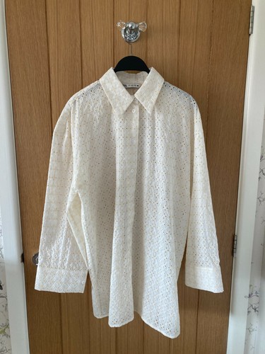 BNWT ZARA Ecru Oversize Shirt with 