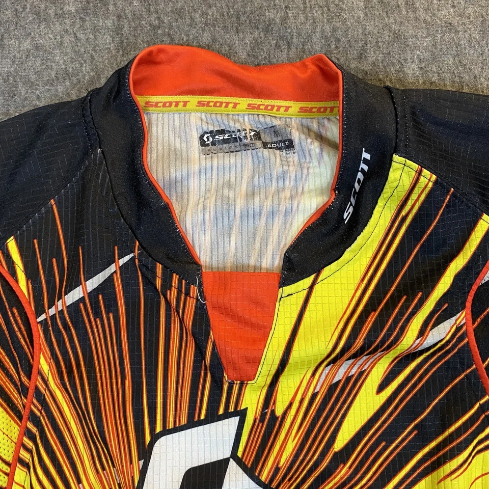 Camiseta Scott Motocross Serie 450 Negra Amarilla Naranja Talla Mediana Foto 3 de 4