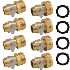 Hourleey Garden Hose Repair Connector with Clamps, Fit for  Assorted Sizes 