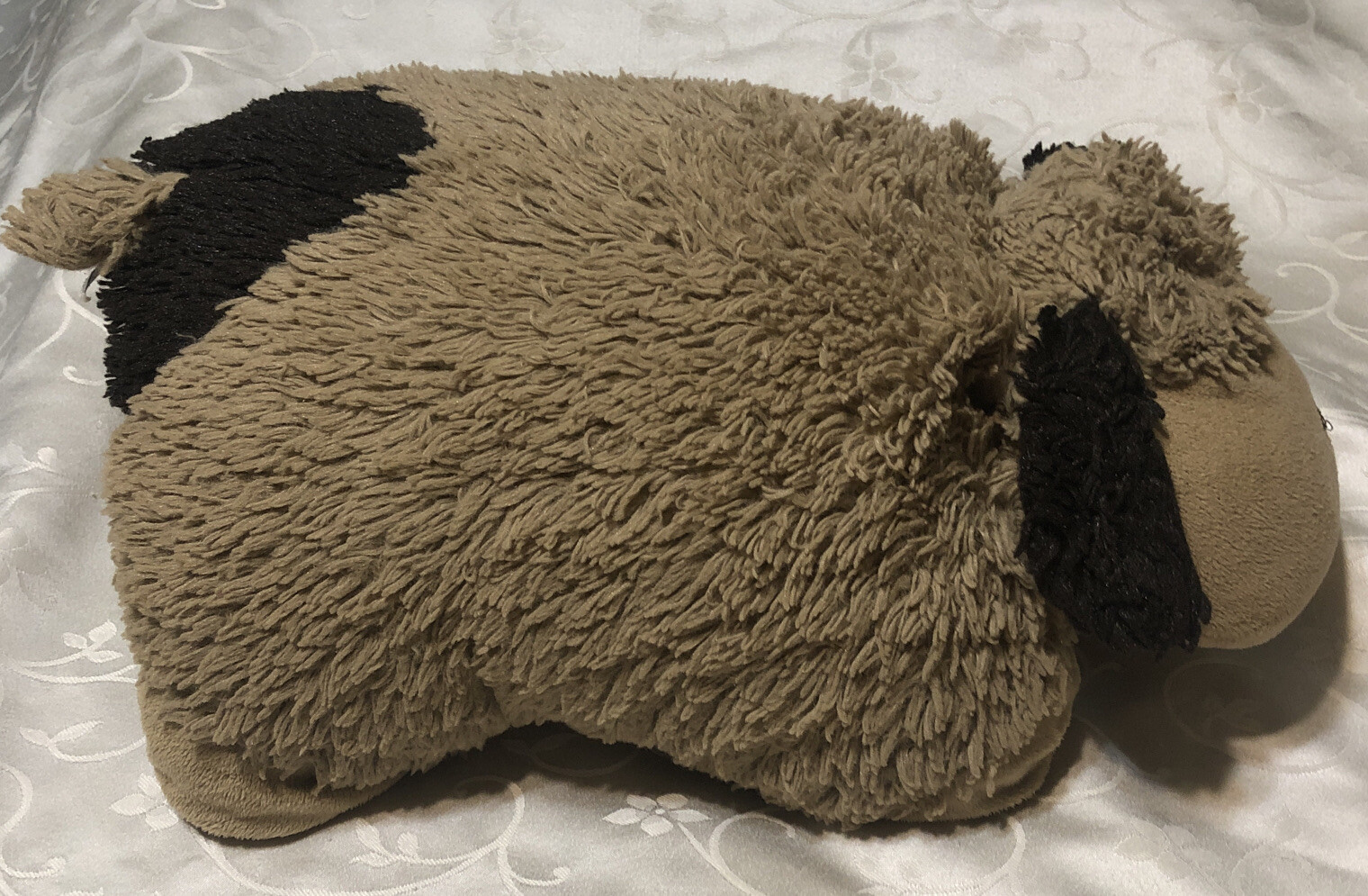 Original Pillow Pets Plush Brown Stuffed Dog Puppy Pillow Bed Toy Fluffy Large18 eBay