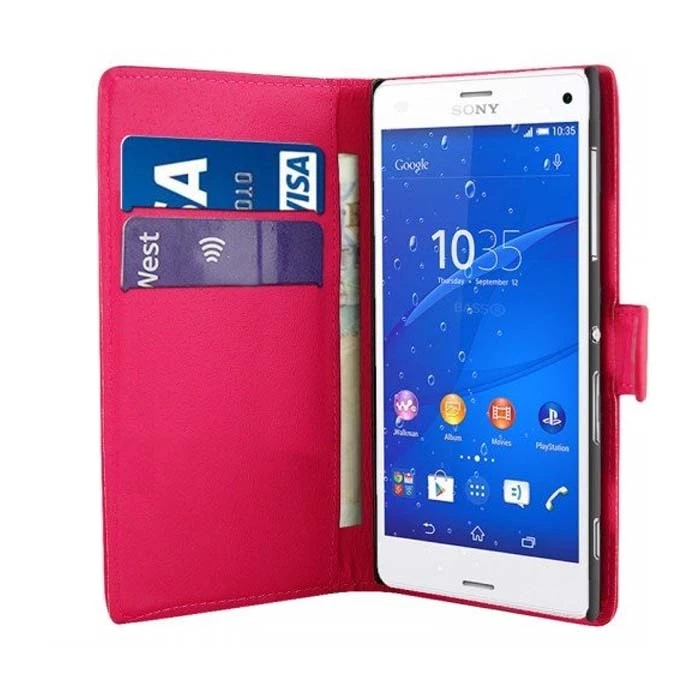 Case For Sony Xperia Z3 Compact Wallet Flip PU Leather Stand Card Slot Cover - Image 4 of 4