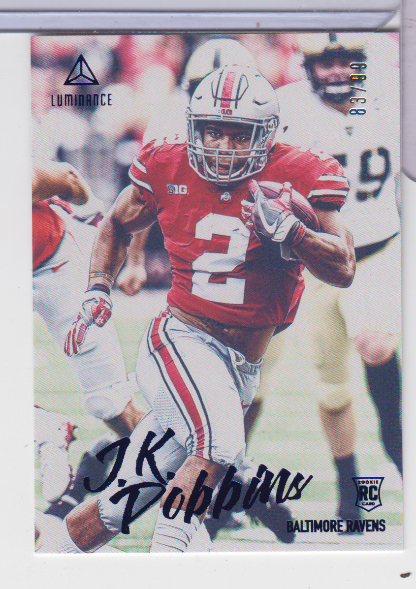 J.K. Dobbins Ravens 2020 Panini Luminance RC 83/99 #115 063022AZCD33
