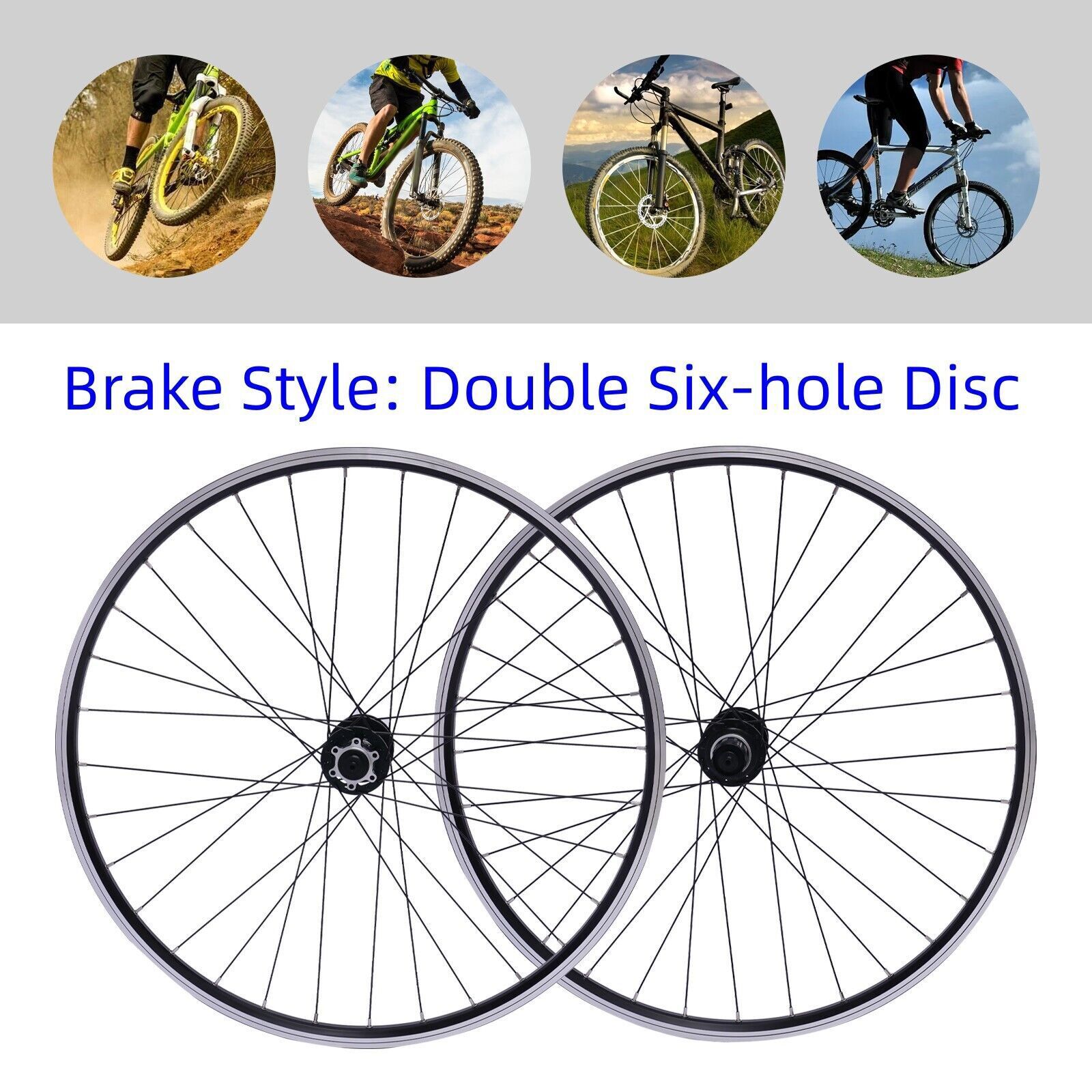 Fits 29" MTB Mountain Bike Wheelset Front &Rear Wheelset Rims 100mm x 135mm