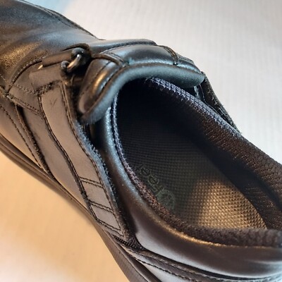 Orthofeet Carnegie Shoes Orthopedic Black Leather Slip On  display picture 1