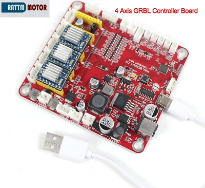 4 Axis GRBL Controller Board USB Port 12-24VDC CNC Router Control Board