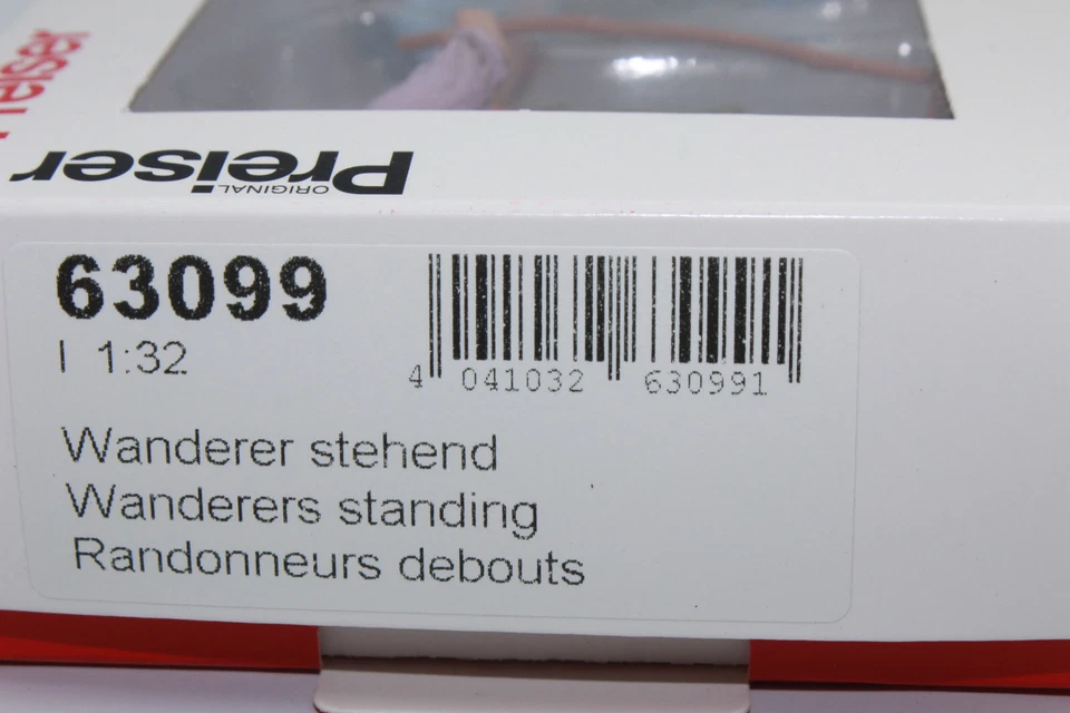 Preiser 63099 Wanderer Figuren stehend 1:32 Spur 1 für Landschaft NEU OVP  - Bild 2 von 4