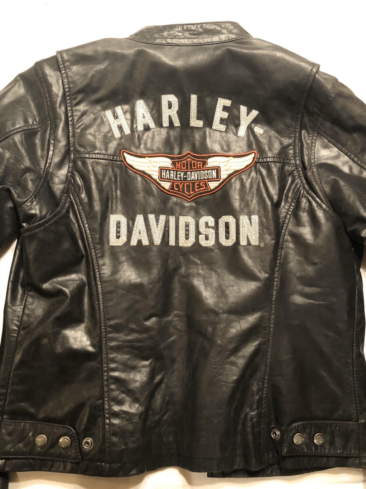 womens harley davidson leather jacket medium Gem
