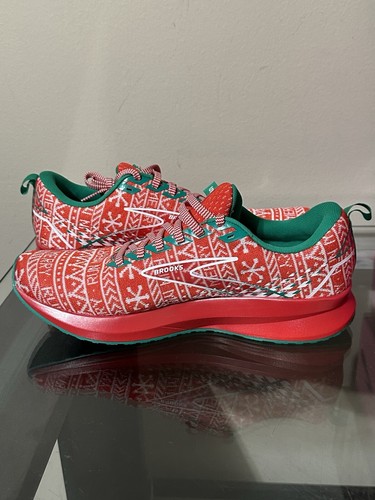 NEW Brooks Levitate 5 Run Merry Mens Size 9.5 Running Shoes Christmas Sweater - Picture 5 of 11
