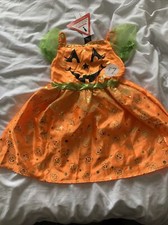 F&F Baby girls Halloween Pumpkin dress size 12-24 months new with tags