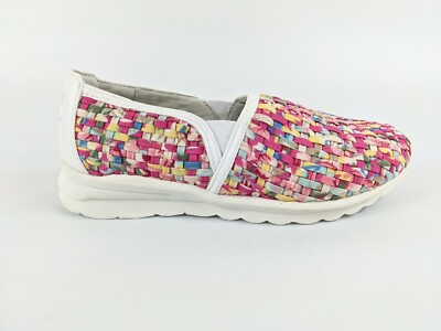 Step2wo Girls Floral Woven Fabric Slip On Shoes Pumps Uk Eu