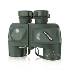 10X50 Binoculars Low Light Night Vision with Compass for Hunting Bird Watching