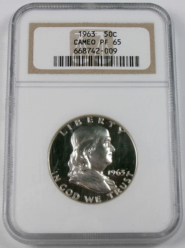 1963 Proof Franklin 50¢ Half Dollar NGC PF 65 Cameo