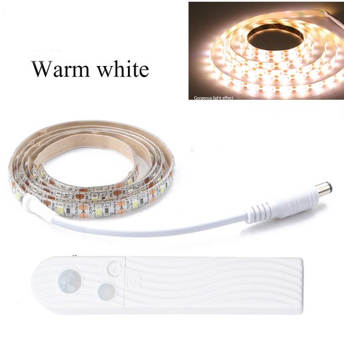 PIR Motion Sensor LED Strip Light battery Kitchen Under Cabinet Stair Wardrobe - Picture 14 of 14