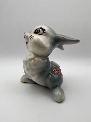 BABY THUMPER w/Label RARE 3  Evan K Shaw American Pottery Disney Bambi EYES OPEN