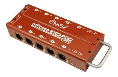 Radial EXO-POD Press-Box Expander Floor Box with (10) XLR and (4) 3.5mm Outputs