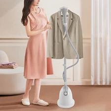 1350W White Professional Standing Garment Steamer w/Ironing Board&Garment Hanger