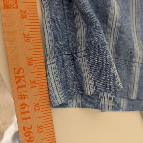 NEW Old Navy Stripe Wide Leg Pants Womens Size XL Tall Blue Comfort Waistband - Picture 10 of 11
