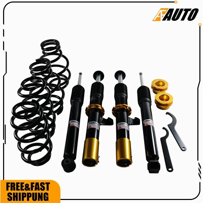 4PCS Coilover Struts For 2006-2014 VW MK5 MK6 GOLF/JETTA Suspension Spring Kit