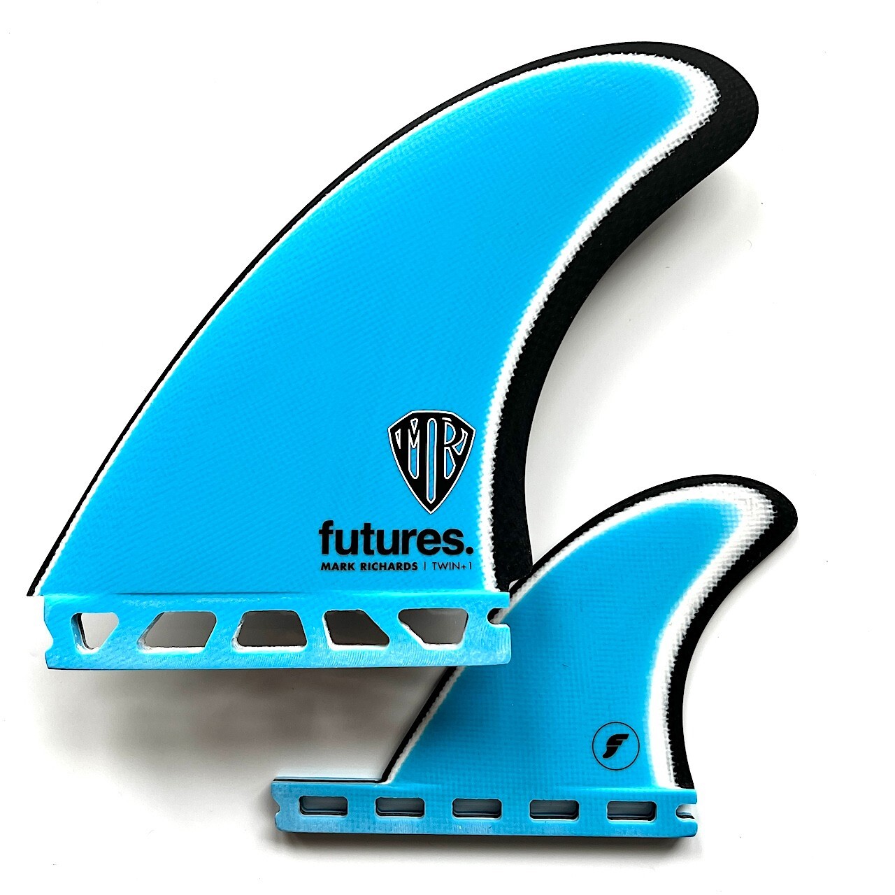 Futures Fins MR Mark Richards Twin Fin Plus Set NEW Navy / Blue Fibreglass