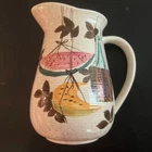 Antique Red Wing Tampico 9.5 in Tall 88 oz Water Pitcher  1956-1965 Fruit Ivory