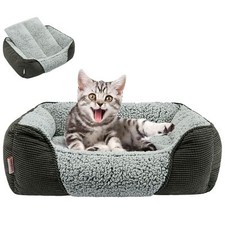 Miguel Washable Cat Beds for Indoor Cats with Removable Cushion, Easy to Wash...