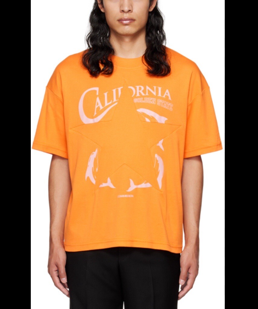 Commission NYC California Printed Star T-shirt Size Large | eBay