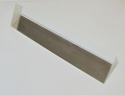 Large Optical Glass Triangular Prism 15cm x 4cm 6" Light Spectrum Physics w Box - Picture 2 of 6