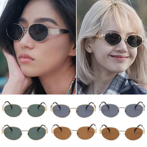 Unisex UV Resistant Oval Sunglasses Retro Sunscreen Glasses Eyewear Multi Color - Picture 4 of 32
