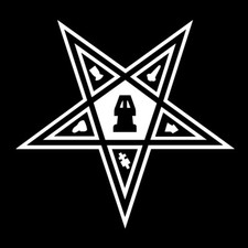 Order of the Eastern Star Masonic Vinyl Decal - White 6 Inch