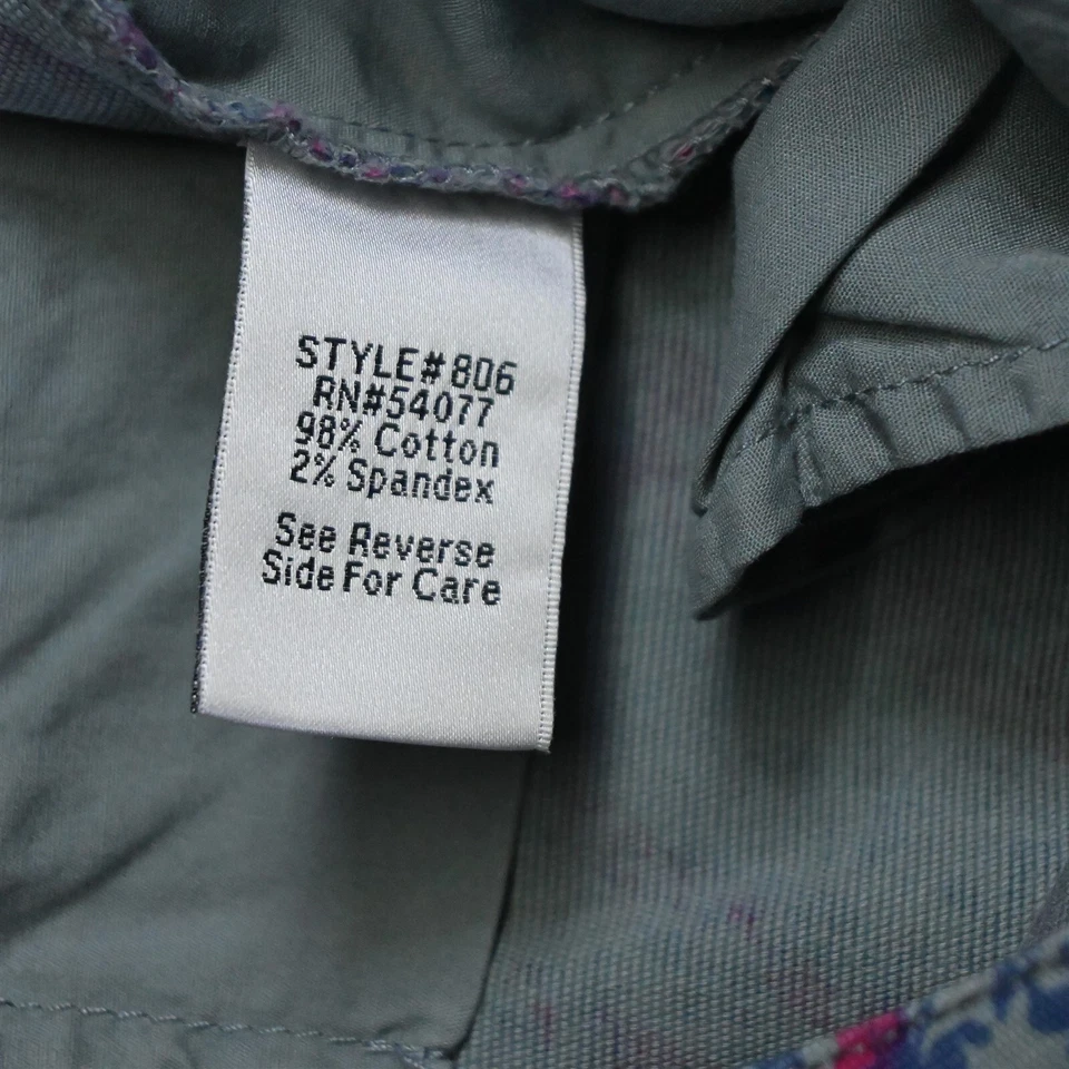 CAbi 8 Blue Flroal Palm Beach Cropped 806 Casual Pants - Image 4 of 4