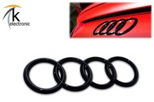 AUDI R8 I Ringe | Emblem schwarz gl&auml;nzend hinten f&uuml;r Heckklappe