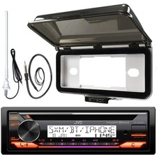 JVC KD-T92MBS Bluetooth CD Stereo Receiver w/Cover, Antenna, Long Range Antenna