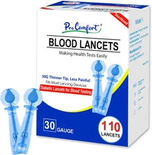 Twist Top Lancets for Lancing Devices, 110 Count, 30 Gauge Lancets for Blood Sug
