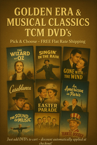 Golden Era & Musical Classics TCM DVDs – Pick & Choose – Fast Flat Rate Shipping