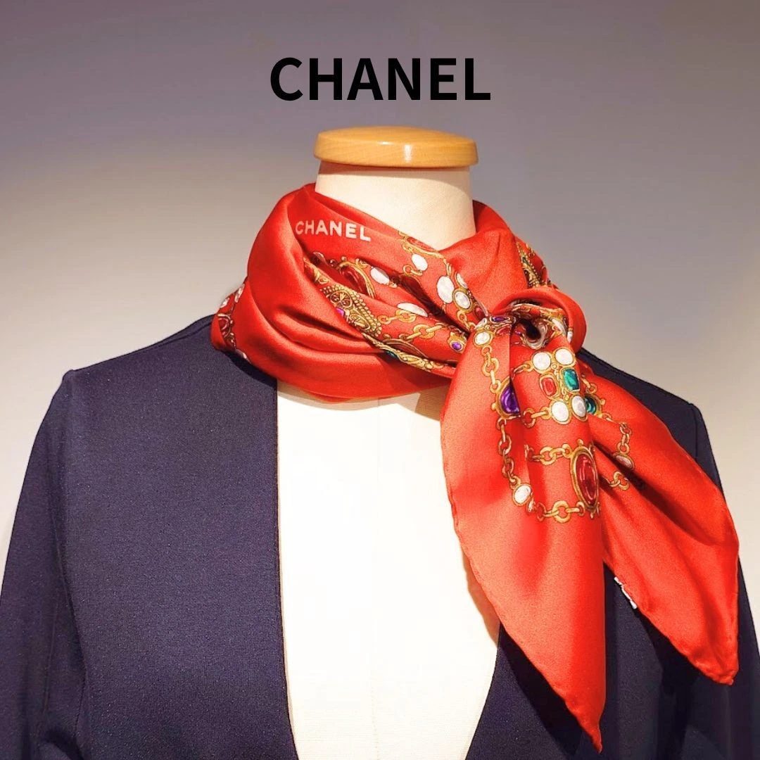 CHANEL Silk Scarves & Wraps Red for Women for sale | eBay CHANEL Silk Scarves & Wraps Red for Women for sale | eBay