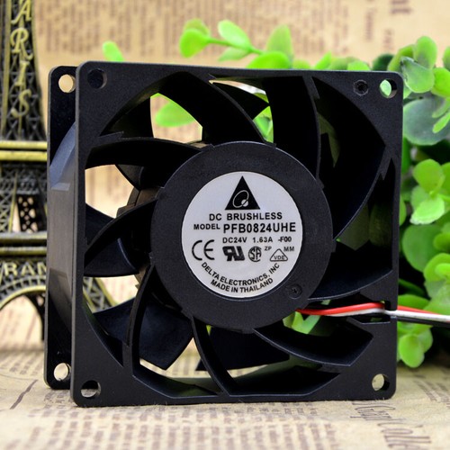 1pc For Delta PFB0824UHE 24V 1.63A 8CM 8038 Three-wire inverter cooling fan - Picture 3 of 10
