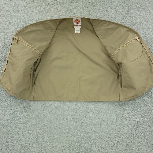 Vintage Columbia Vest Mens Small Beige Nylon Fly Fishing Multi Pocket Outdoor - Picture 11 of 20