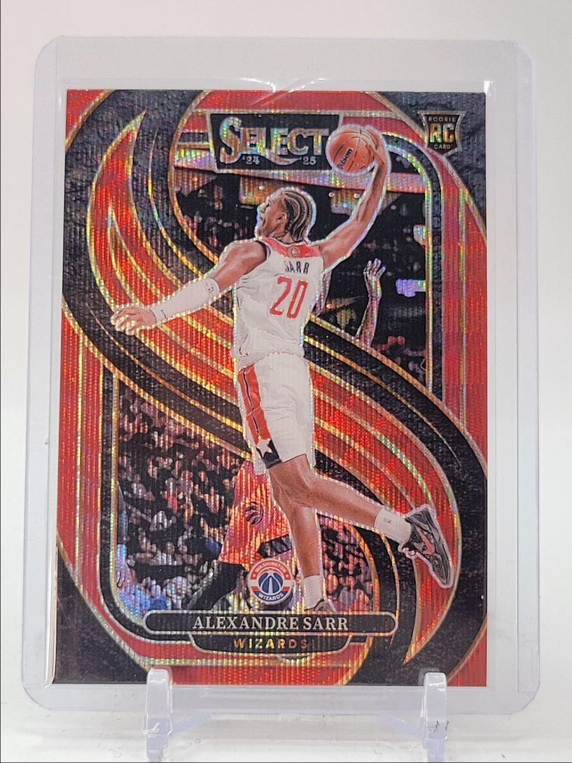 ALEXANDRE SARR 2024-25 SELECT PREMIER LEVEL ROOKIE RED WAVE PRIZM RC Q2046