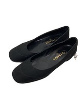 CHANEL Flat Pumps EU38 US7.5 Black