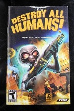 NO GAME- DESTROY ALL HUMANS PLAYSTATION 2 PS2 Authentic Manual Only