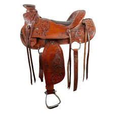 16" HORSE SADDLE FROM HULARA WESTERN BARREL TRAIL COWBOY LEATHER INDIAN SELLER 