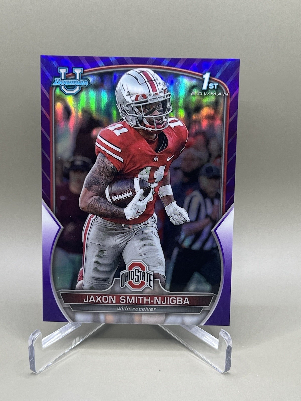 2022 Bowman University Chrome Purple Refractor /399 Jaxon Smith-Njigba #78