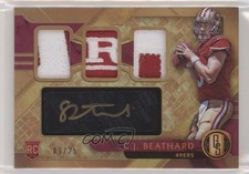 2017 Gold Standard Rookie Jersey Triple Prime Platinum 9/25 CJ Beathard Auto 2h5