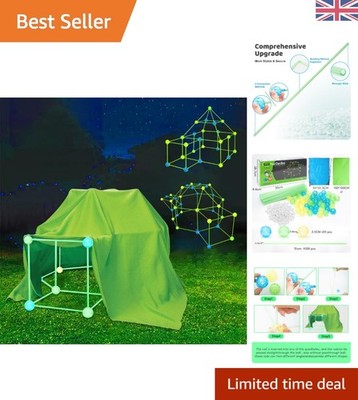 All-in-One Kinder Bauset - 155-teiliges Glow in the Dark Fort für Stem Skills