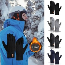 Winter Gloves Upgraded Touch Screen Cold Weather Thermal Warm Knit Glove Hiking