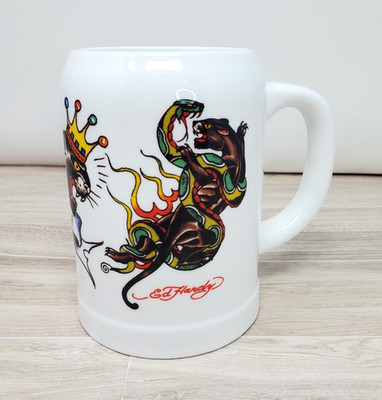 Ed Hardy Tattoo Artist Brew Beer Stein Mug Panthers Pythons Snakes Coffee Cup